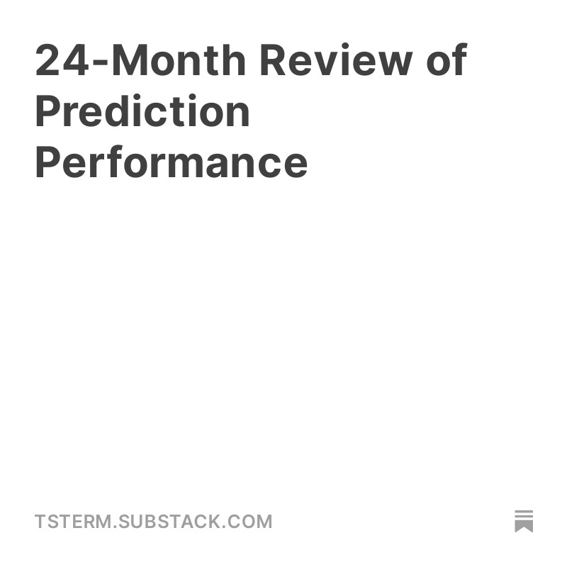 24-month review of prediction performance